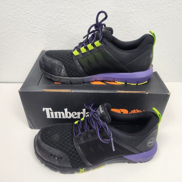 Timberland Pro Radius Composite Safety Toe Shoe Sneaker Women Size 6.5 Black - Picture 1 of 11